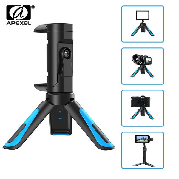 

tripod heads apexel universal camera portable stretch handheld with mobile phone clip smartphone for