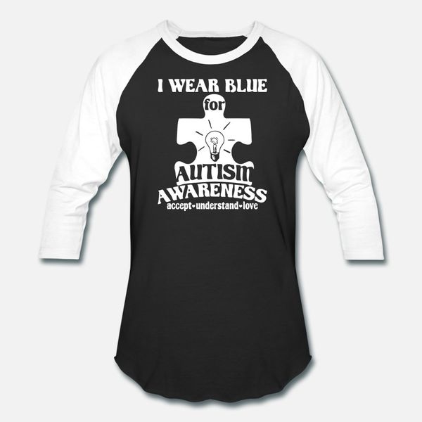 

я wear синего аутизм awareness accept поймите тенниску мужчину печати хлопка s-3xl natural graphic смешного лето trend рубашки