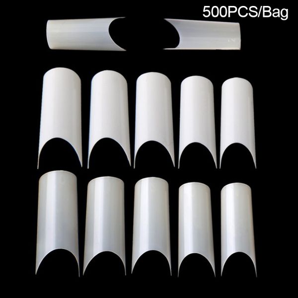 

500pcs clear white natural french false acrylic nail tips uv gel ultra pack of 500 tips fake nail, Red;gold