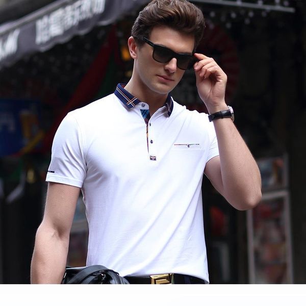 

poloshirt solid polo shirt men polo shirts short sleeve men's basic cotton polos for boys polo homme fe015, White;black