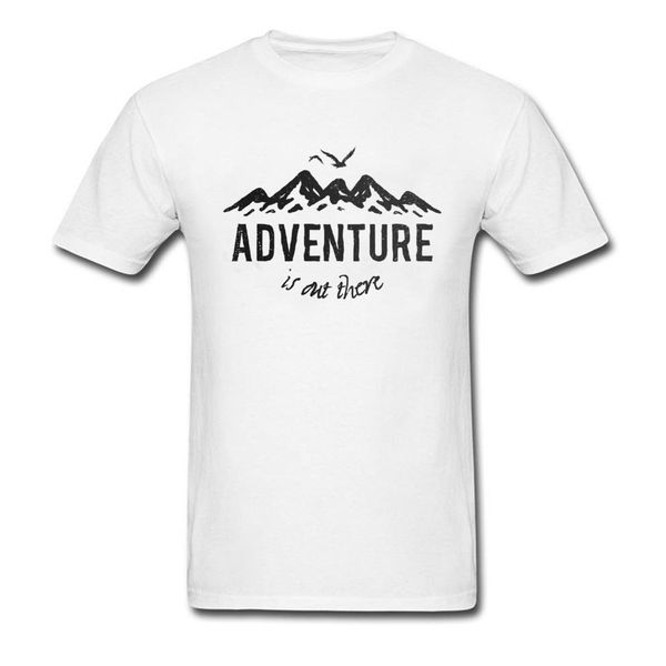 

design mountain adventure t shirt men's full cotton animal birds letters print men t-shirt coming adventure summer tees