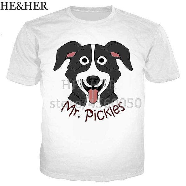

cartoon mr pickles 3d print shirts oversized humor graphic men clothing