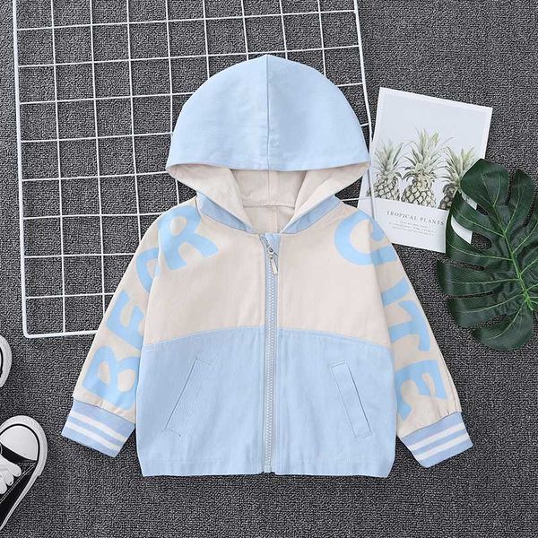 

kids clothes boys jackets children hooded zipper windbreaker baby fashion cartoon print coat infant hoodies outerwear, Blue;gray