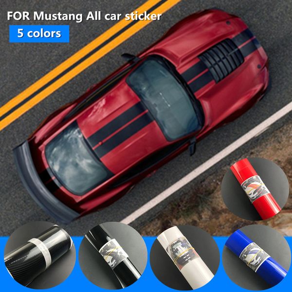 

1 set car side door rocker panel stripes front rear hood roof trunk graphic decal set stickers for ford mustang car accessories