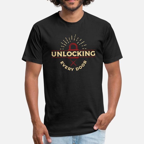 

lock picking t shirt men fit tee shirt crew neck original fit fashion spring autumn vintage shirt