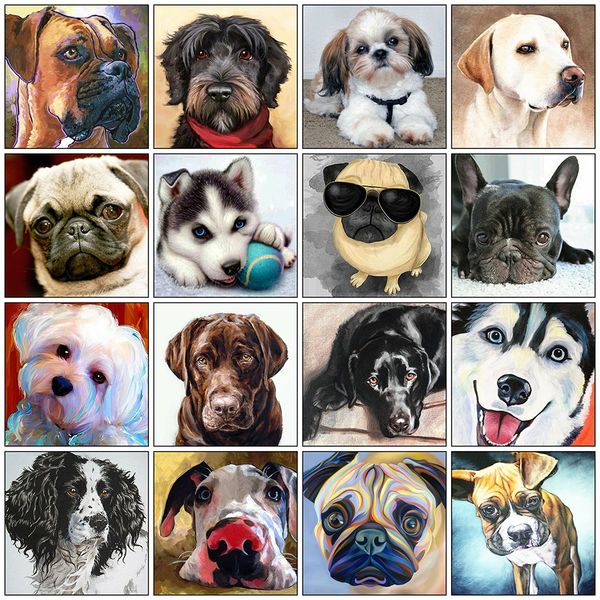 

evershine diamond painting dog 5d diy full square diamond embroidery sale animals rhinestone picture cross stitch kit home decor