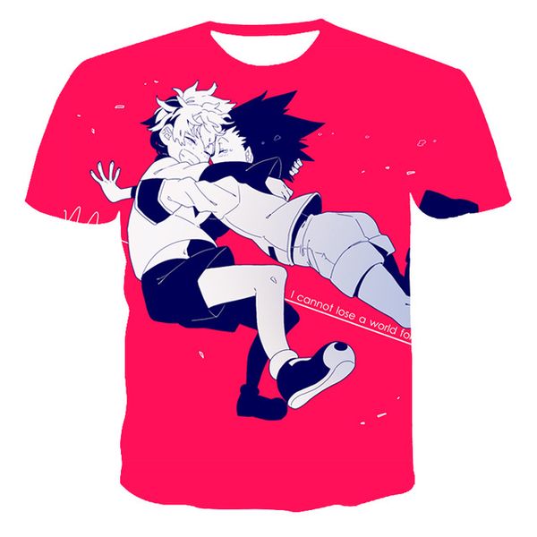 

summer men hunterxhunter breathable printing anime 3d print shirts funny funny hentai men clothing