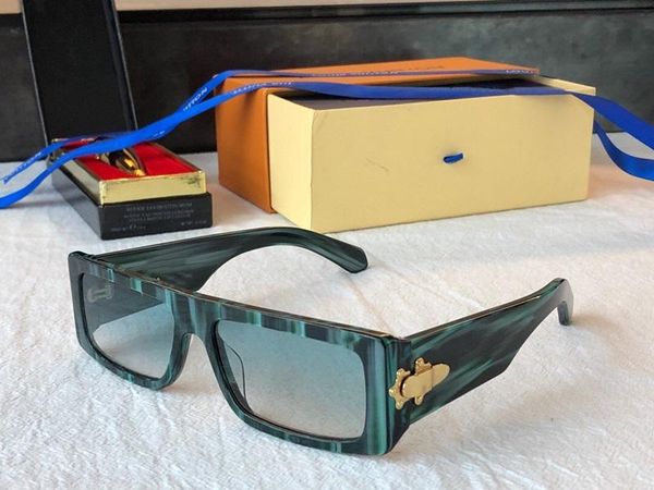 

green stripe rectangle sunglasses 1362 fashion sunglasses gafas de sol de uv protection new with box, White;black