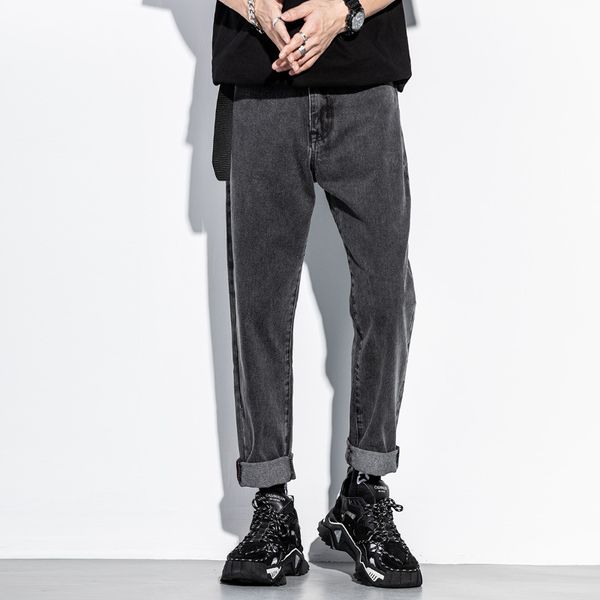 

джинсы мужские 2020 осень подростков вскользь новый модный бренд stretch slim корейский черные мужские случайные ноги штаны шаровары, Blue