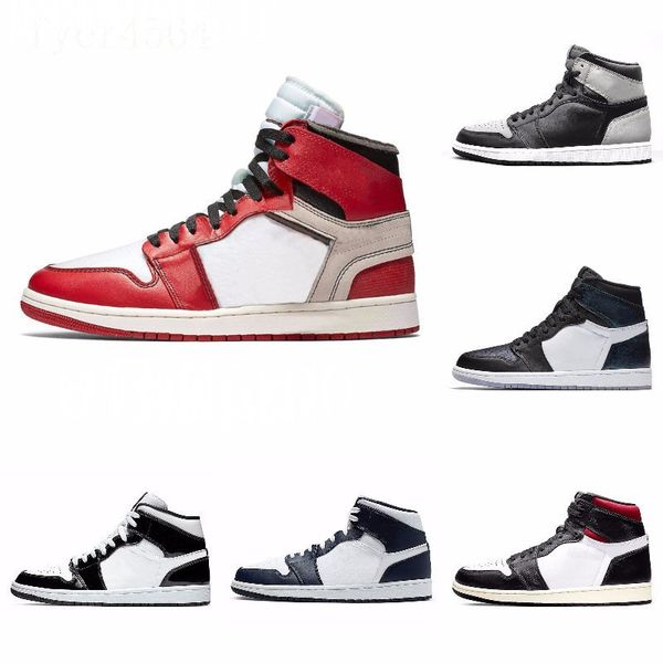 

new 1s high 3 shattered og bred toe banned game royal shoes men 1s shadow sneakers with box j#08-271