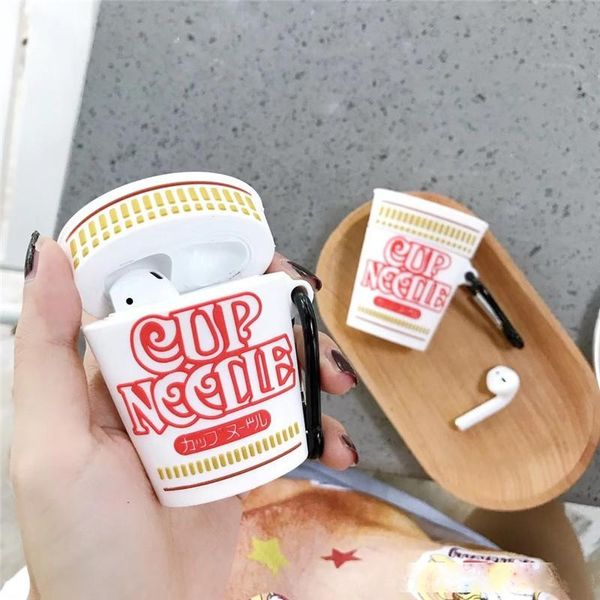 

for airpods pro case 3d cup noodles design protective silicone case for apple airpods 2 1 earphone charging box cover