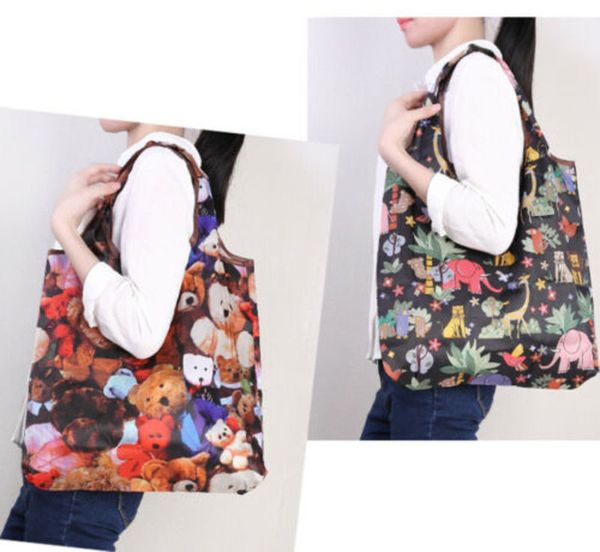 

новые женские складные shopper дамы многоразовые эко сумка организатор чехол для хранения туалетных