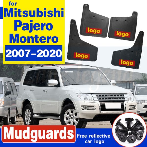 

for mitsubishi pajero montero 2007 - 2020 car front & rear mud fender flaps splash guards mudflaps mudguard 4pcs