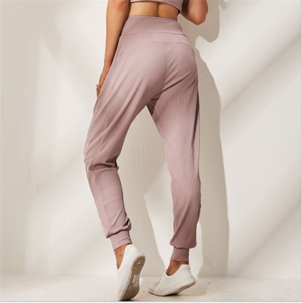 

l-c7900 women yoga girls long pants running ladies casual loose yoga outfits sportswear exercise fitness wear, White;black