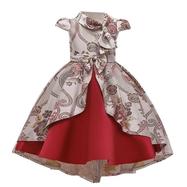 

christmas halloween costume 2020 winter new dresses for girls birthday party dress embroidered princess dress children clothing, Red;yellow