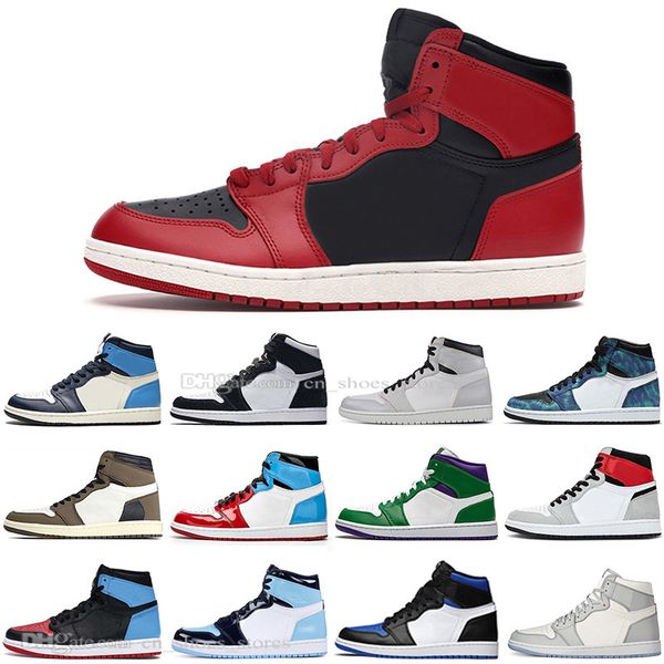 

mens basketball shoes 1s high og obsidian unc fearless spiderman 1 tie dye panda racerl blue royal varsity red men trainers sports sneakers