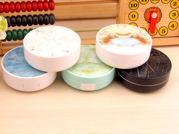 2020 Мраморный Контактные линзы Box с зеркалом Marble нашивки Contact Lens Case Путешествия Очки Линзы Box Eyes Kit контейнеродержатель Epacket Free