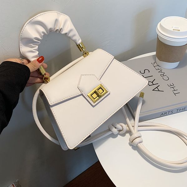 

crocodile pattern pleated tote bag 2020 fashion new high-quality pu leather women's designer handbag lock shoulder messenger bag