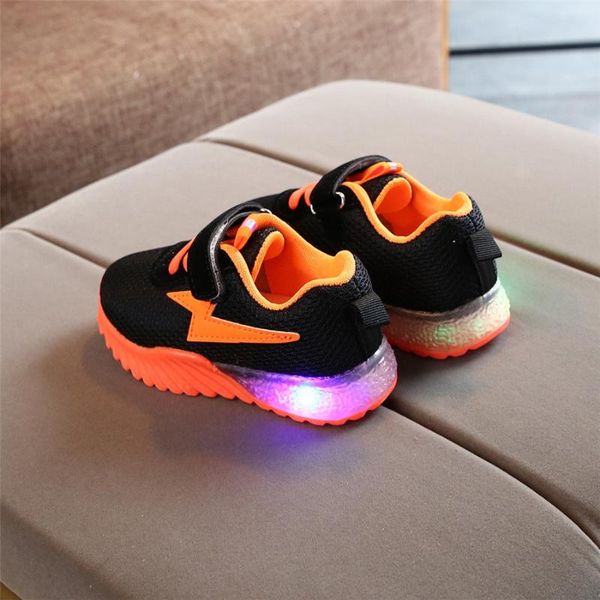 

kids sneakers lights boys and girls mesh stitching breathable led luminous running football sports shoes sneakers lights #40j30