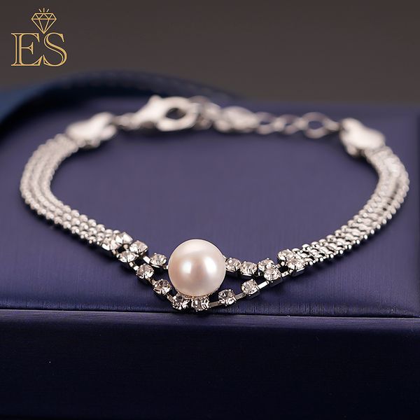 

adjustable pearl bracelet embellished fashion jewelry sweet fresh bracelet, Black