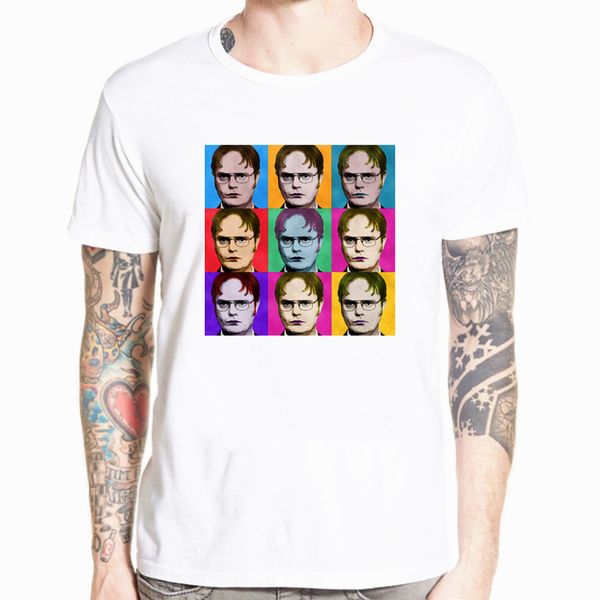 

summer the office dwight schrute tv show men's t-shirt casual short sleeve o-neck t shirt hip hop tees streetwear