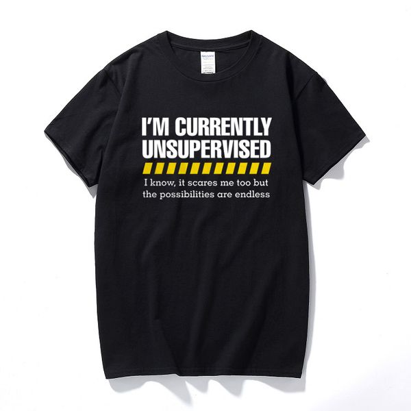 

men clothes unsupervised mens funny t shirt gift for him dad grandad joke slogan cotton short sleeve tshirt men