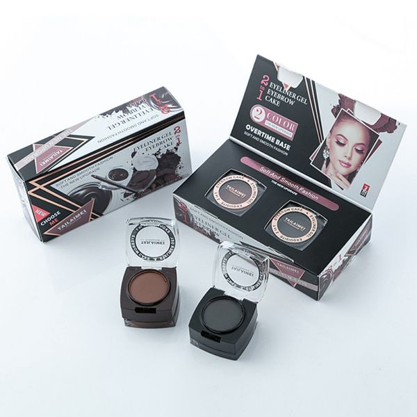 

waterproof gel eyeliner black and brown in one box cosmetic eye liner
