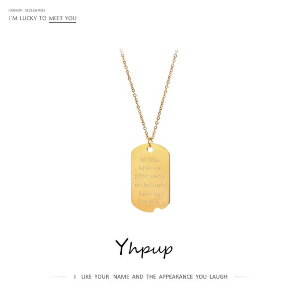 

yhpup minimalist geometric pendant necklace gold stainless steel necklace charm metal jewelry for women lovers gift, Silver