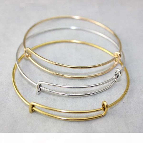 

new fashion expandable wire bangle bracelets diy jewelry pick size cable wire bangle adjustable charm bracelet accessories wholesale, Black