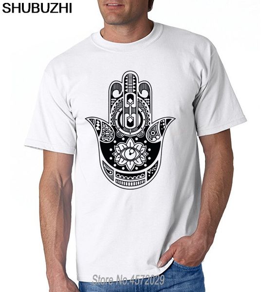 

hamsa t shirt hand of fatima t shirt eye of fatima tee boho abstract print men t-shirt summer new fashion men's