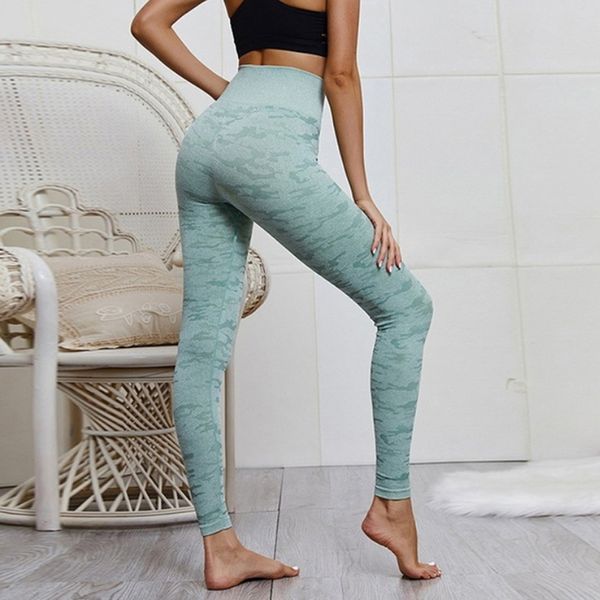 

leggings sport women high waist breathable fitness camouflage seamless patchwork yoga pants elasticity keep push up female, White;red