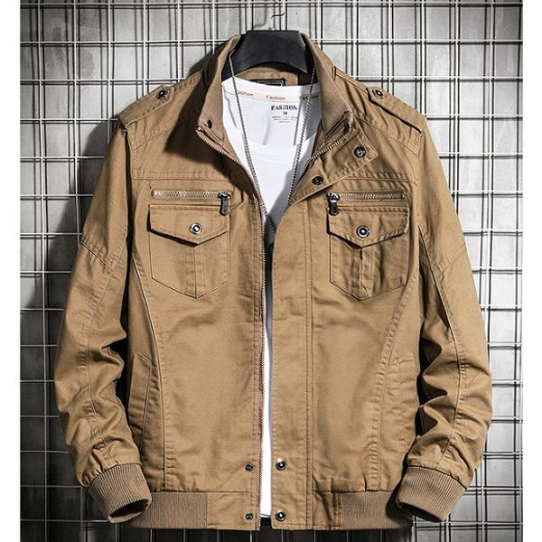 

men workwear jackets fashion solid color autum mens clothing men thin air force jackets fashion plus size coat 2020 new arrival, Black;brown