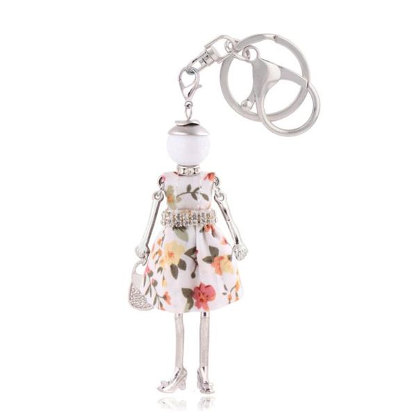 

statement fashion key chain car pendant charm girl close keychain handmade women cute jewelry lovely gift, Silver