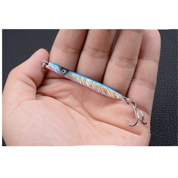 

1pcs рыбалка vib блестки приманкой 5.5cm / 10г искусственный жесткий приманки bass холодец jing spinner ложки карп тройной крючок рыболовные