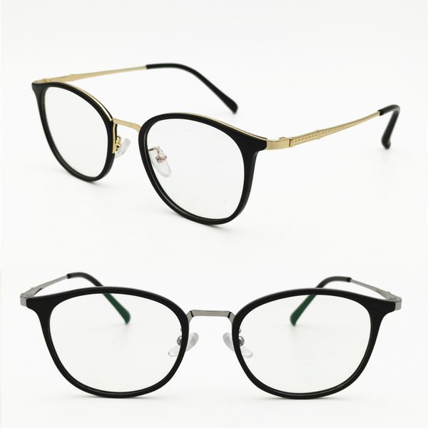 

hight classic nickel copper combined acetate decoration front rim light weight wayframe prescription glasses frame for ladies, Black