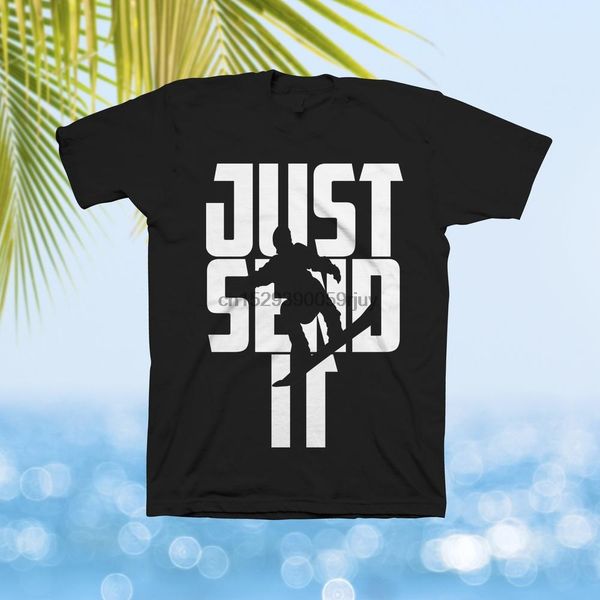 

snowboarding just send it winter sports t shirt
