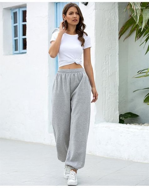 

color clothes fashion women loose pencil pants female summer high waist pants casual pure, Black;white