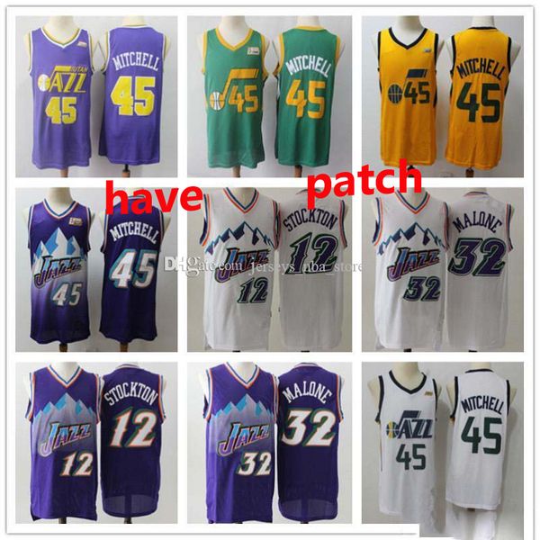 

мужской юта джаз пережитка 12 стоктон 32 карл мэлоун donovan 45 mitchell баскетбол баскетбола шорты фиолетовый белый, Black;red