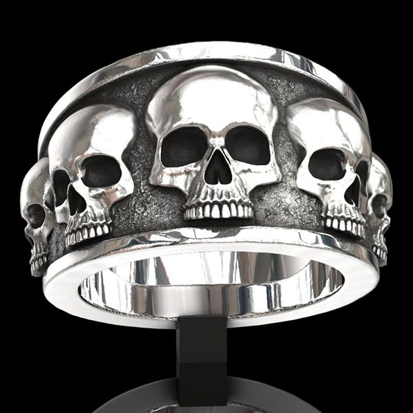 

простые мужские 925 silver skull finger ленточные кольца праздничный банкет подарков vintage 2020 мужские кольца ювелирные аксессуары