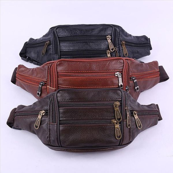 

waist bag fashion men pu leather waist bag belt running fanny pack bum bag drop shipping