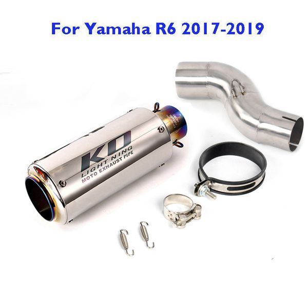

мотоцикл выхлопная система бегство глушитель трубы соединитель средний труба для yzf r6 2020 2020