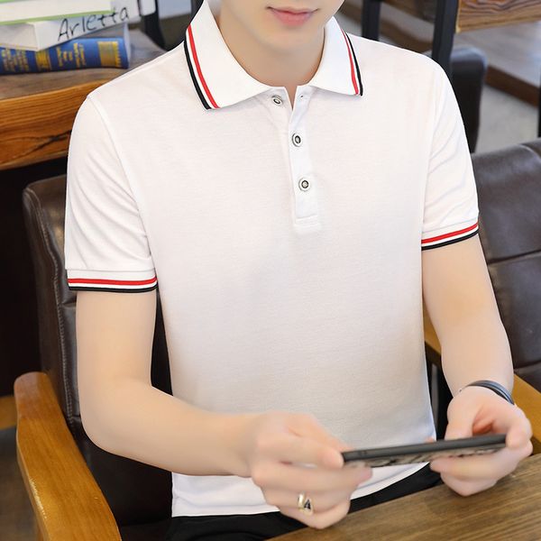 

men's classic polo shirts fashion summer polo shirts with horserace polo printing casual business shirts asian size m-4xl, White;black