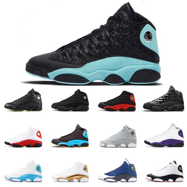 

2020 new arrival 13 flint bred chicago lucky green aurora green playground men basketball shoes 13s reverse he got game melo sneakers, Black