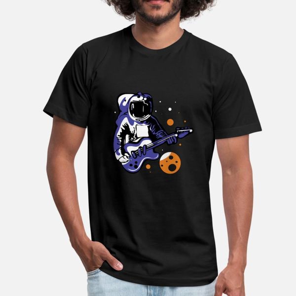 

guitar astronaut t shirt men interesting short sleeve crew neck trend interesting fashion spring unique shirt