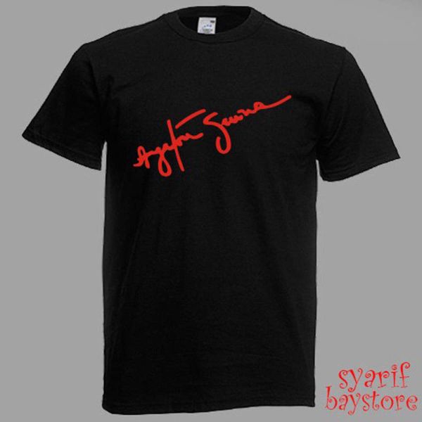 

Fashion popular hot sale Ayrton Senna sign signs men's black T-shirt