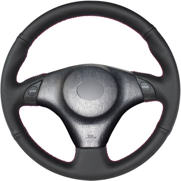 

black faux leather diy car steering wheel cover for toyota rav4 celica 1998-2005 mr2 2000-2004 lexus is200 is300 1999-2005 car accessories