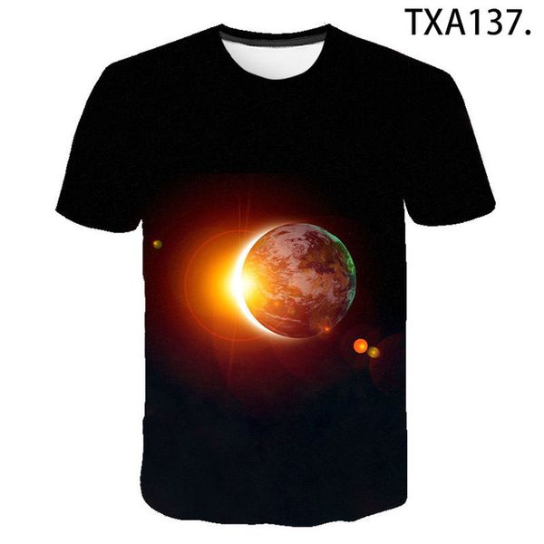 

summer universe science fiction boy girl printed cool 3d print shirts comics plus size graphic men clothing