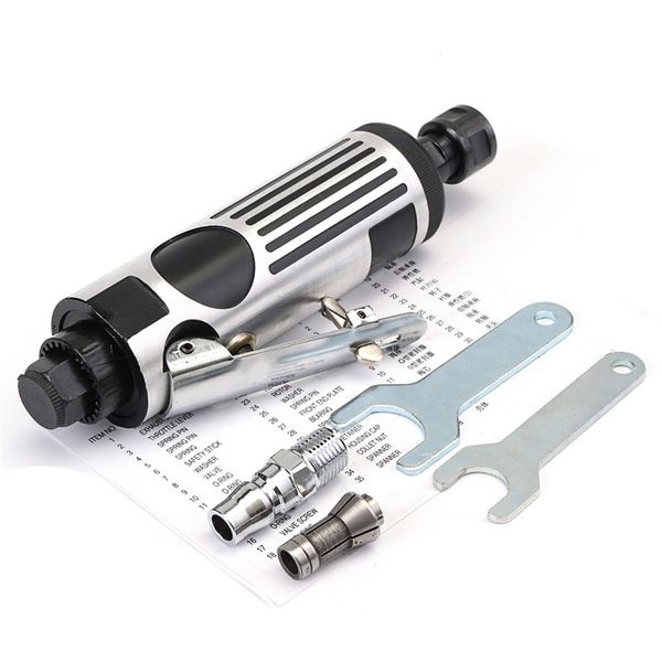 

1/4" 22000rpm air grinder mini air angle die grinder kit for polishing pneumatic tools grinding set black+silver