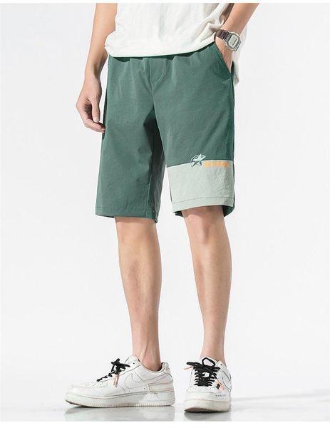 

2020 роскошные дизайнерские шорты мода сыпучие колен штанах панелями casual male summer одежда мужская, White;black