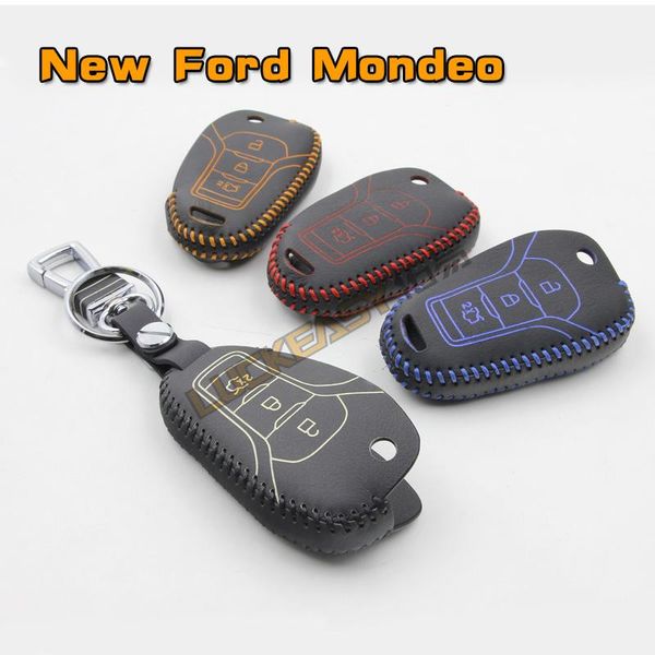 

car key bag 2013-2020 for fords mondeos gtdi layer leather car key bagcase wallet holder car accessories